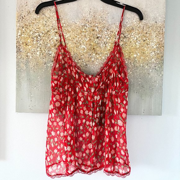 The Kooples Red Rosa Floral Tank Top (NWT) - Picture 10 of 15